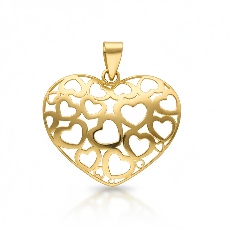 COLGANTE ORO 18KL CORAZON - 23x20MM