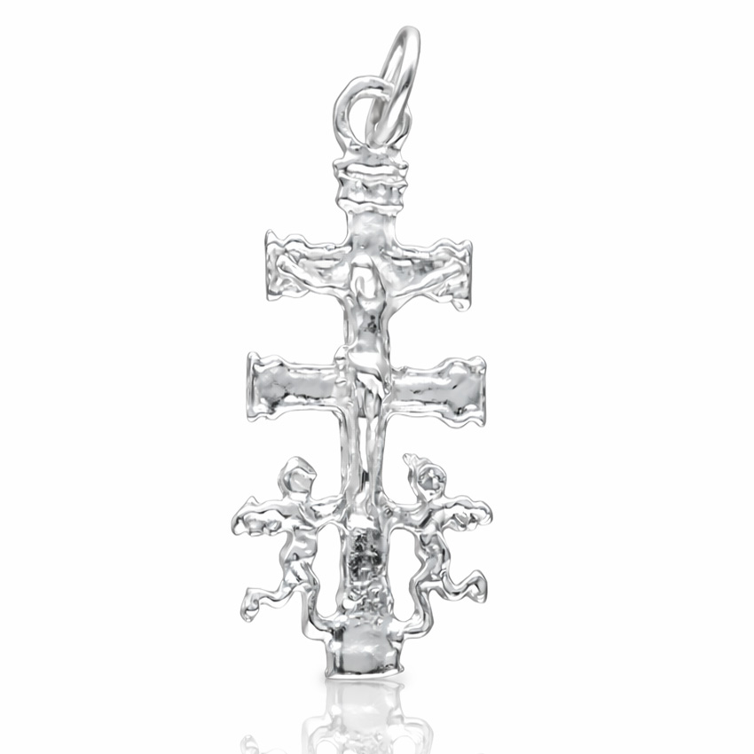 CRUZ PLATA 925MM CARAVACA CRISTO - 10x23MM
