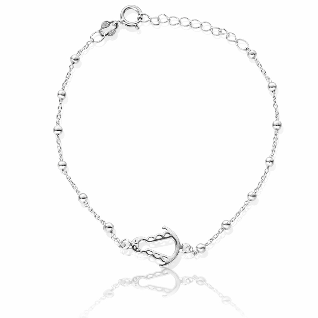 PULSERA PLATA 925MM VIRGEN DEL ROCIO + BOLAS