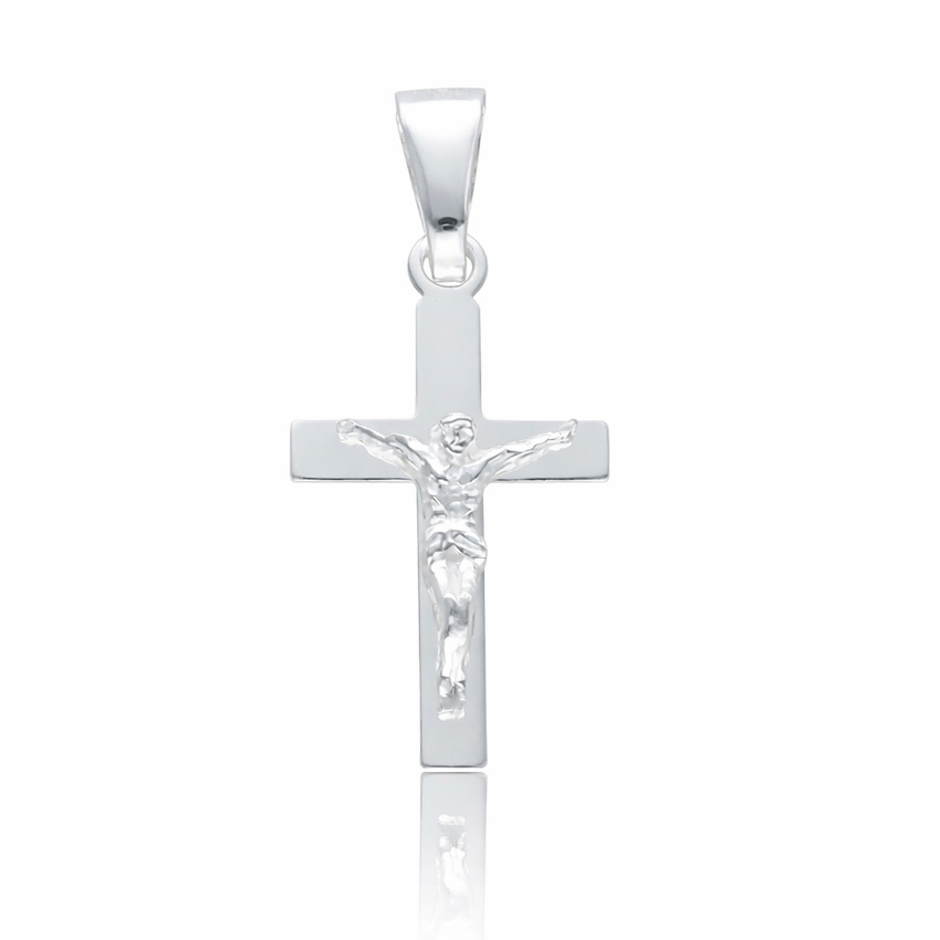 CRUZ PLATA 925MM CRISTO - 13x24MM