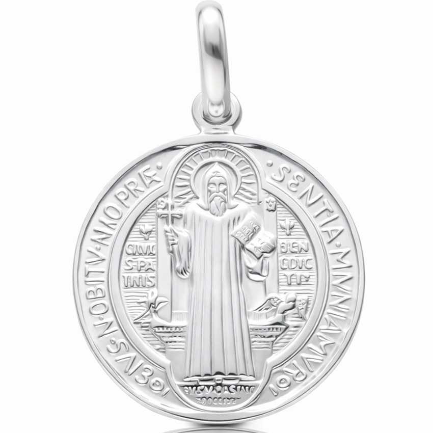 MEDALLA PLATA 925MM SAN BENITO - 25MM