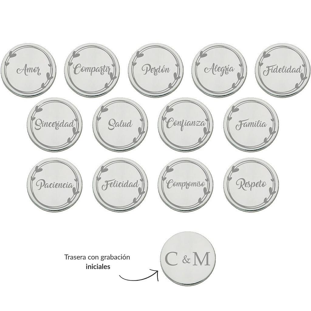 ARRAS PERSONALIZADAS PALABRAS · ACERO PLATEADO