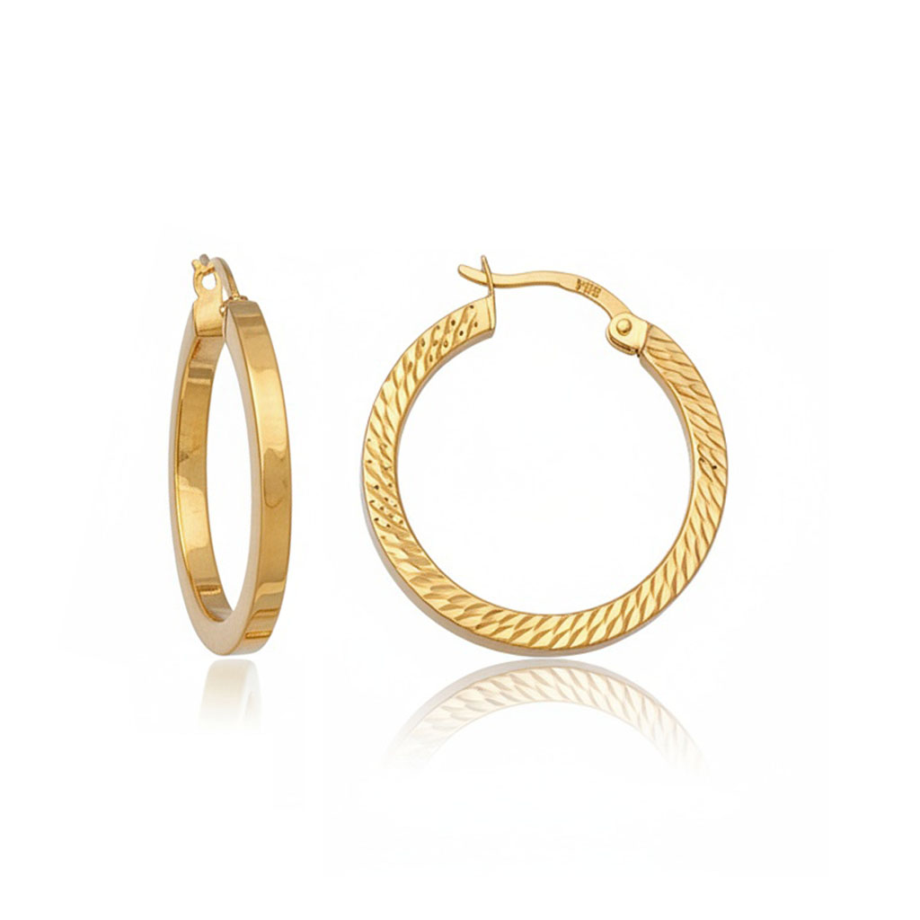 AROS ORO 18KL TALLADOS - 20MM