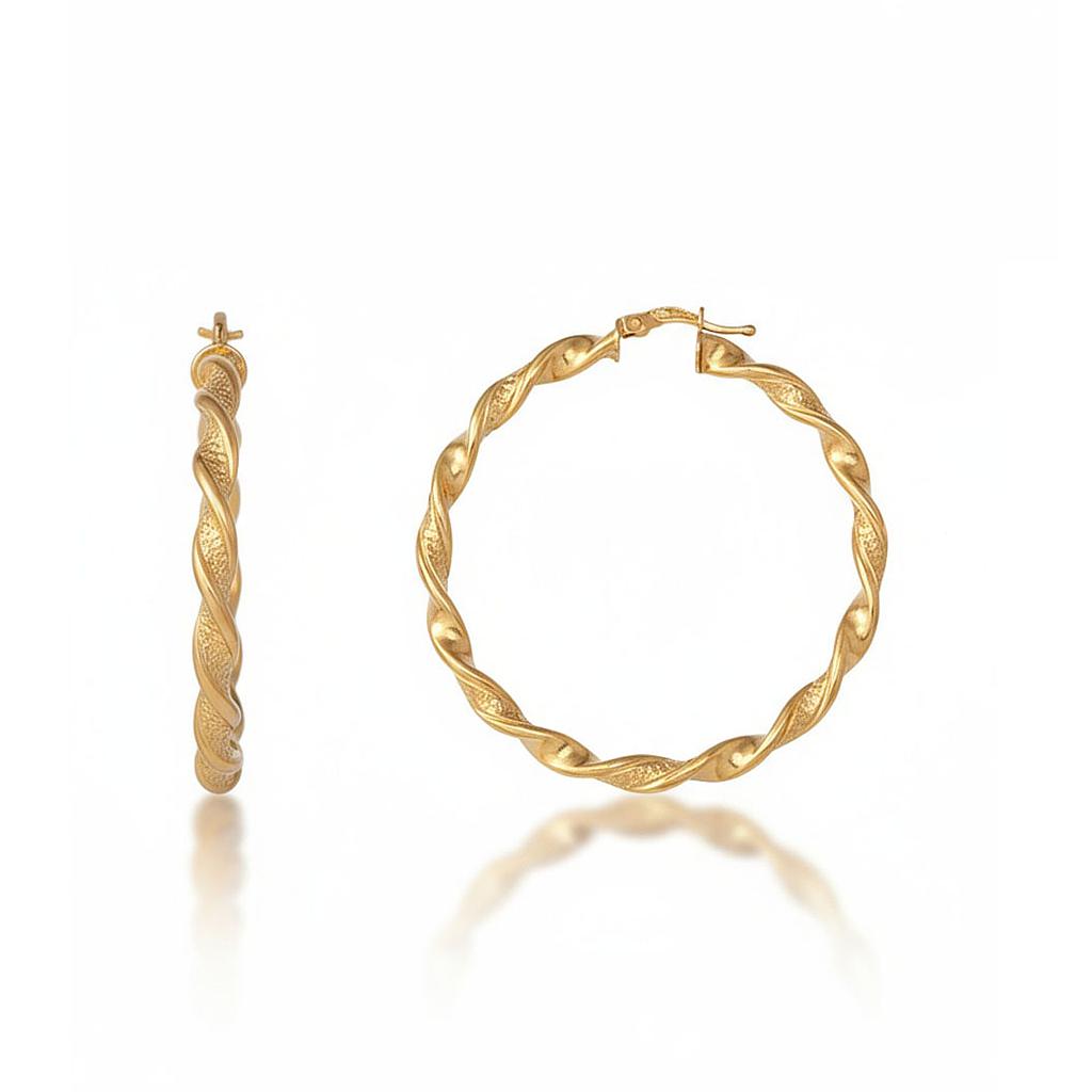 AROS ORO 18KL ONDULADOS - 42MM