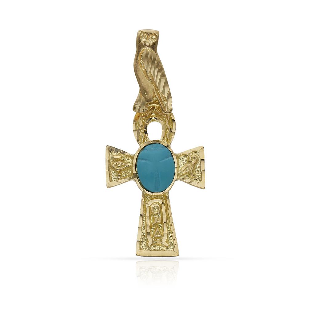 CRUZ DE LA VIDA ORO 18KL - 15x26MM