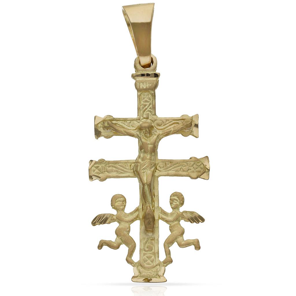 CRUZ ORO 18KL DE CARAVACA - 29X39MM