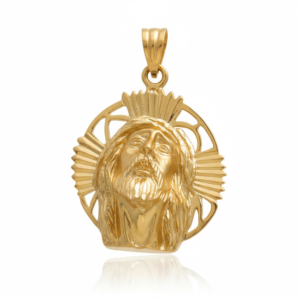 CABEZA ORO 18KL CRISTO - 30X35MM
