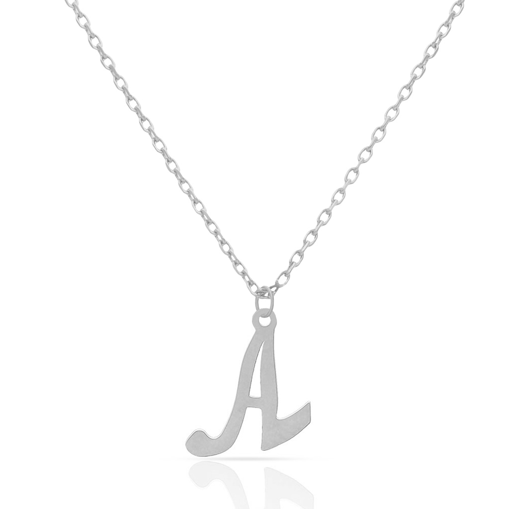 GARGANTILLA ORO BLANCO 18KL LETRA INGLESA