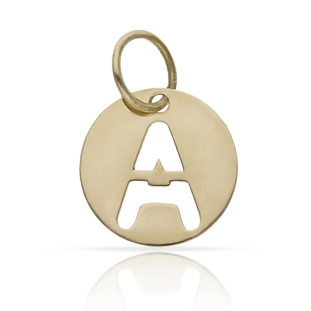 COLGANTE ORO 18KL LETRA CALADA - 12MM