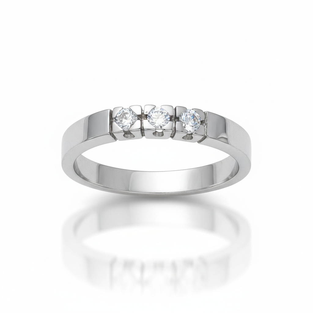 SORTIJA DIAMANTES ORO BLANCO 18KL 