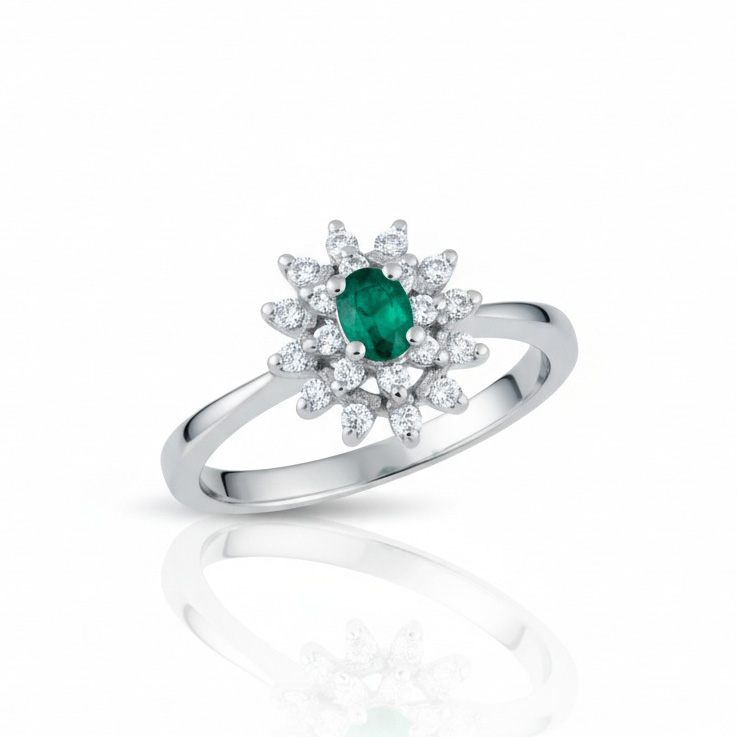 SORTIJA ORO BLANCO 18KL DIAMANTES