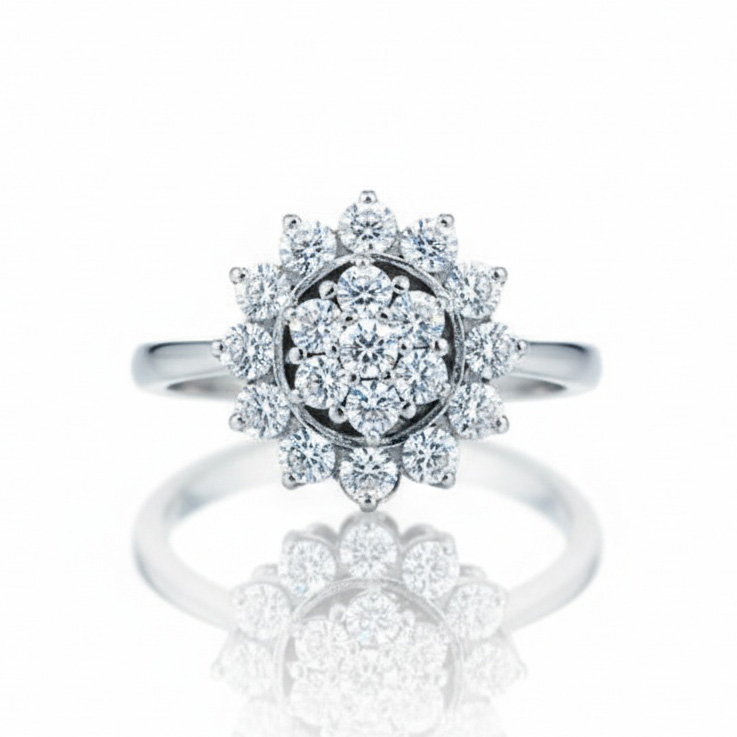 SORTIJA ORO BLANCO 18KL DIAMANTES