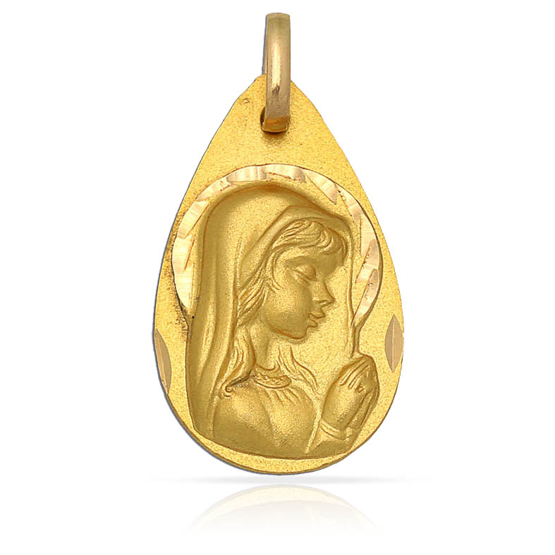 MEDALLA ORO 18KL VIRGEN NIÑA - 13x22MM