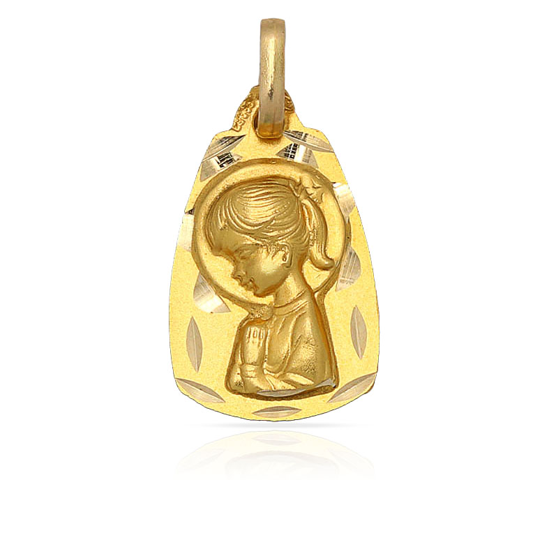 MEDALLA ORO 18KL VIRGEN NIÑA - 11x18MM