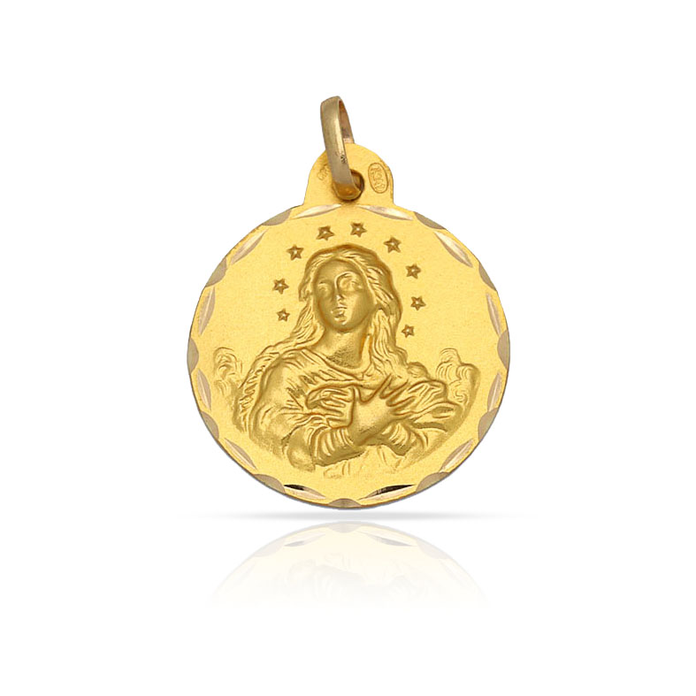 MEDALLA ORO 18KL V. DE LA PURISIMA - 15MM