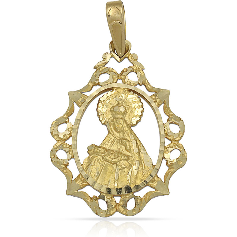 MEDALLA ORO 18KL V. DE AFRICA- 25X34MM