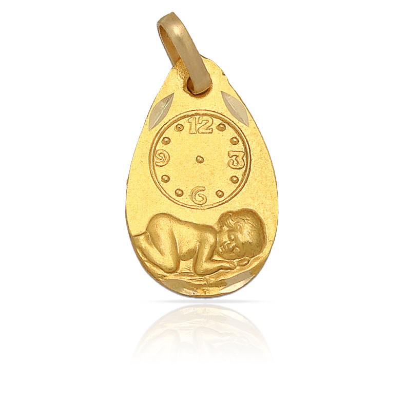 MEDALLA ORO 18KL RELOJ - 11x18MM
