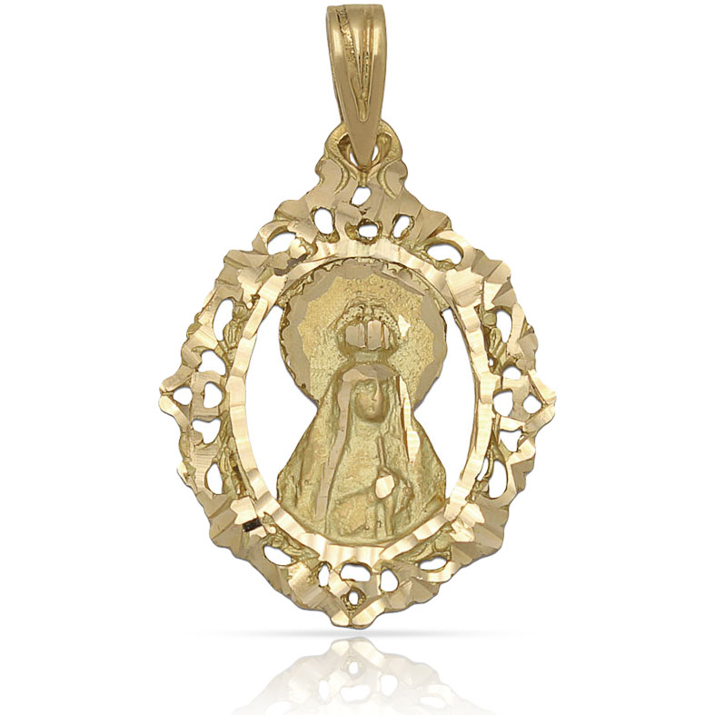 MEDALLA ORO 18KL V. DE LOURDES - 20X28