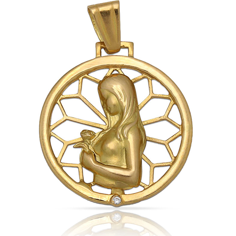 MEDALLA ORO 18KL DE LA MADRE - 23MM