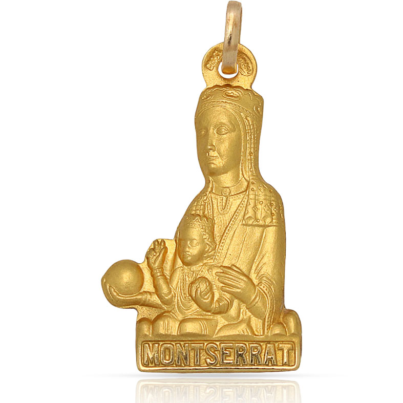 MEDALLA ORO 18KL V. DE MONTSERRAT - 17X29MM