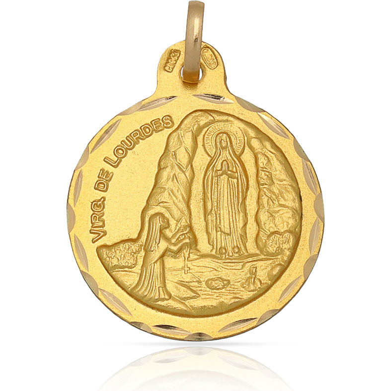 MEDALLA ORO 18KL V. DE LOURDES - 21MM