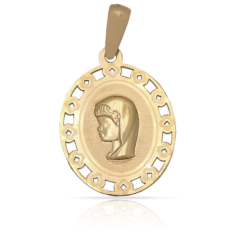 MEDALLA ORO 18KL VIRGEN NIÑA - 15X20MM