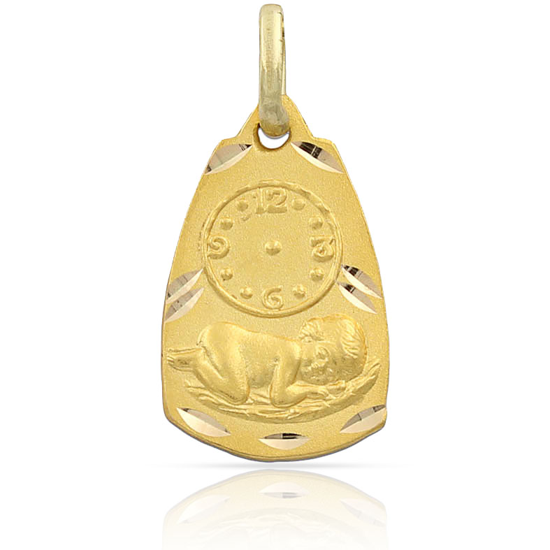 MEDALLA ORO 18KL NIÑO RELOJ - 11X19MM