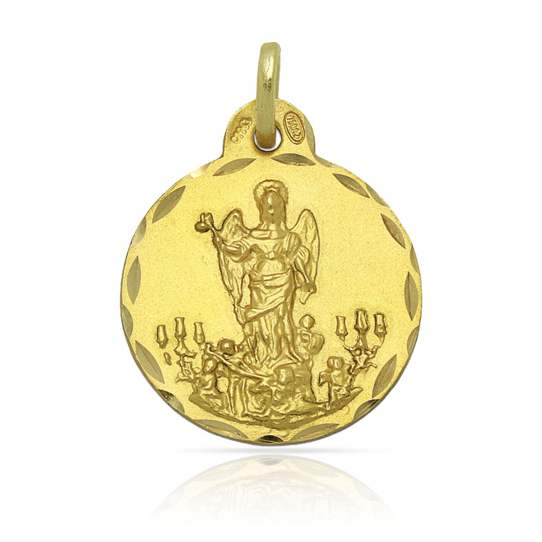MEDALLA ORO 18KL SAN RAFAEL - 18MM