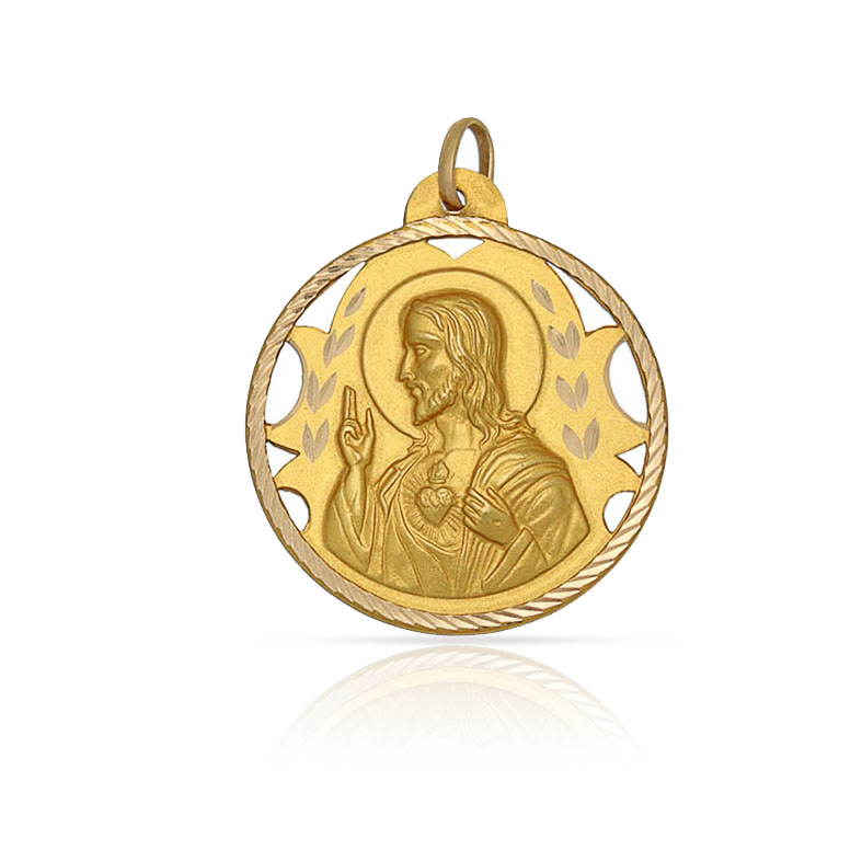 MEDALLA ORO 18KL SAGRADO CORAZON - 18MM