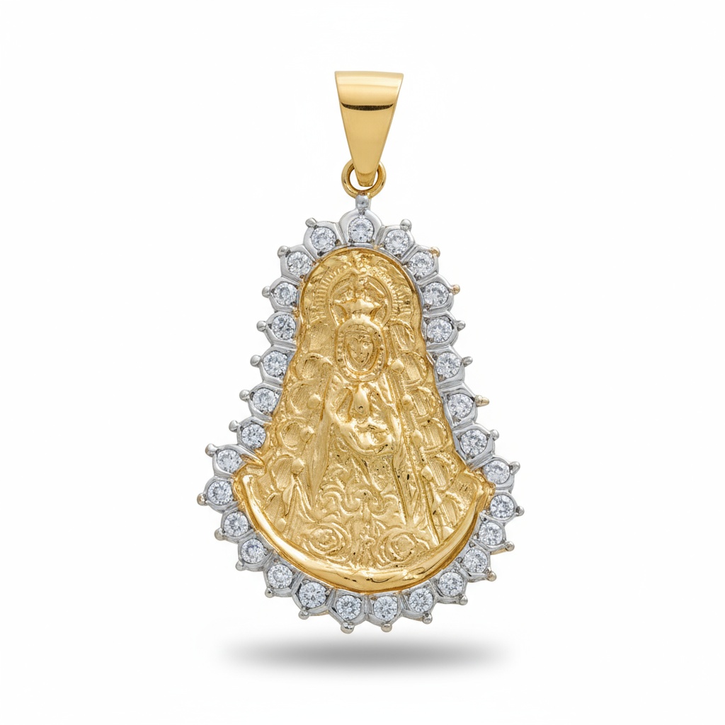 MEDALLA ORO 18KL V. DEL ROCIO 31X45MM