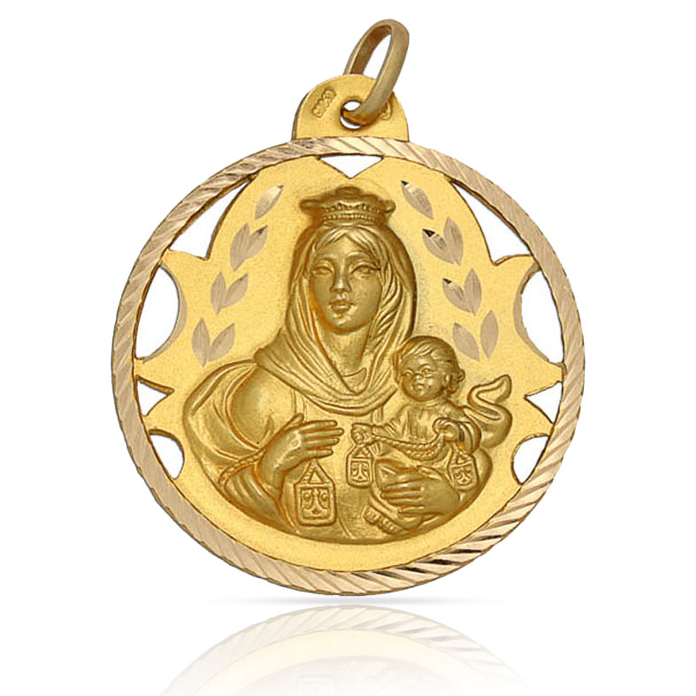MEDALLA ORO 18KL V. DEL CARMEN - 24MM
