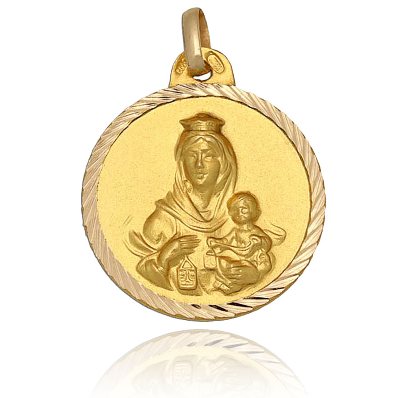 MEDALLA ORO 18KL V. DEL CARMEN - 22MM