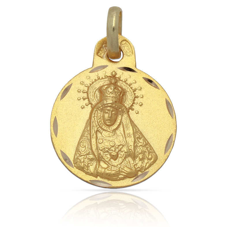 MEDALLA VIRGEN DE LOS DOLORES ORO 18KL - 17MM