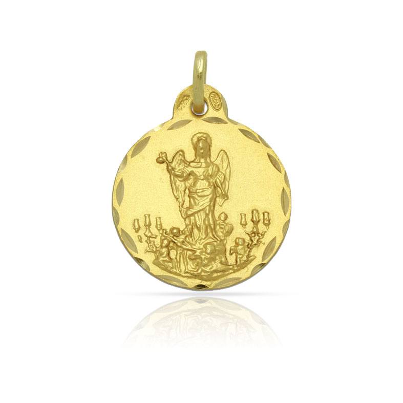 MEDALLA ORO 18KL SAN RAFAEL - 15MM