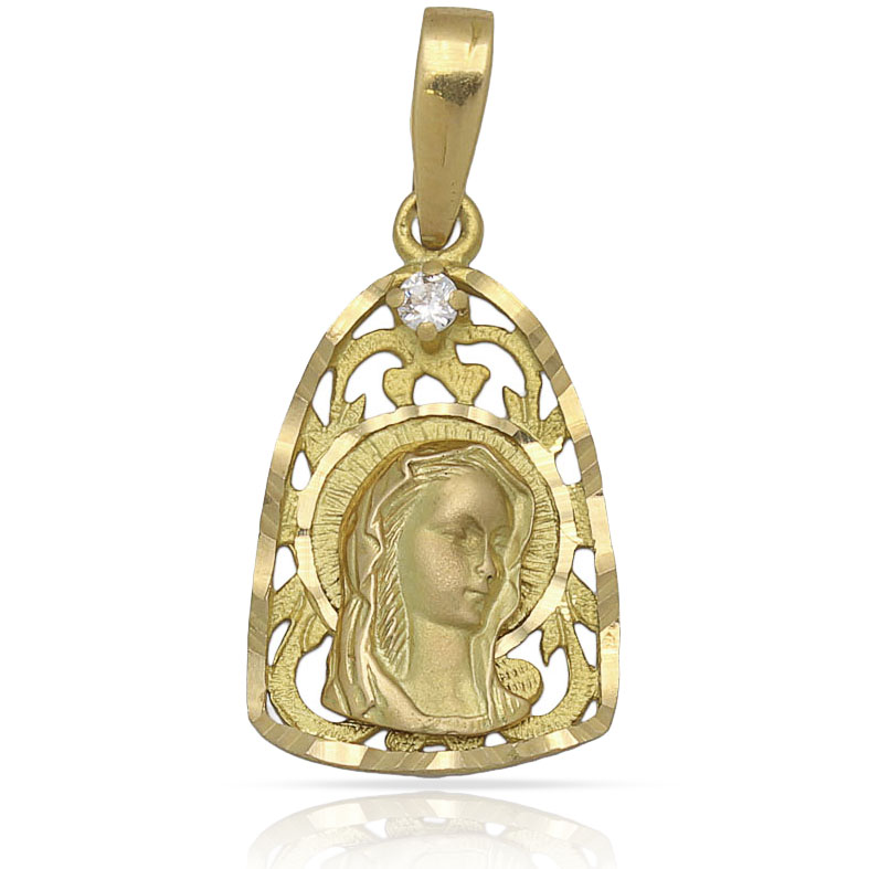 MEDALLA ORO 18KL VIRGEN NIÑA - 13X21MM