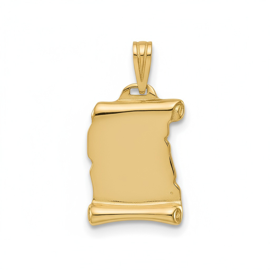 PLACA ORO 18KL PERGAMINO - 13x18MM