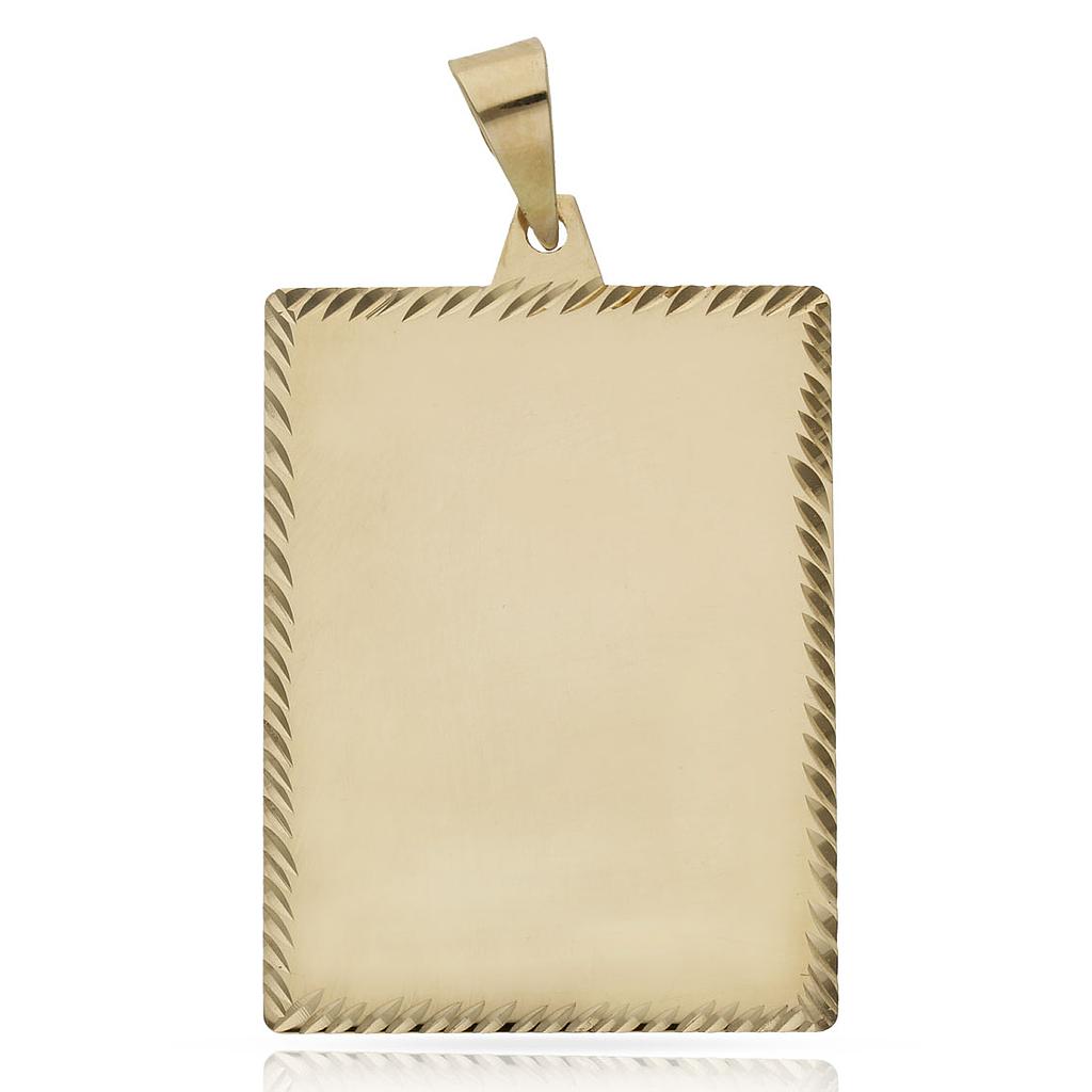 PLACA ORO 18KL TALLADA - 24X37MM