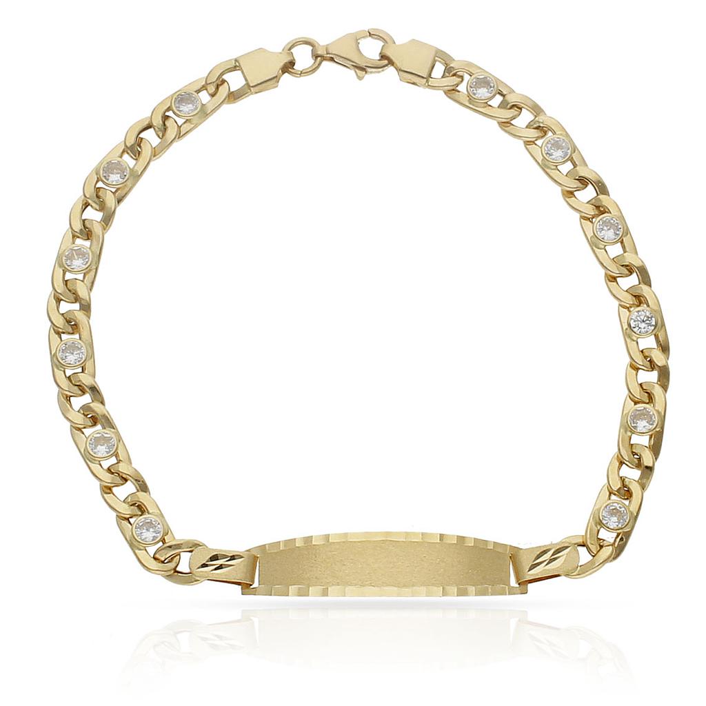 PULSERA ORO 18KL TROQUELADA CIRCONITAS