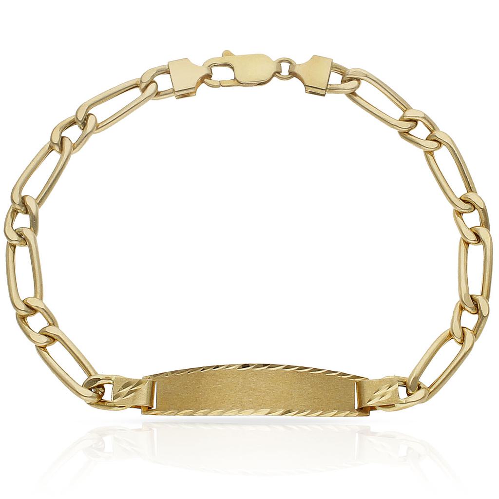 PULSERA ORO 18KL 1x1 PLACA