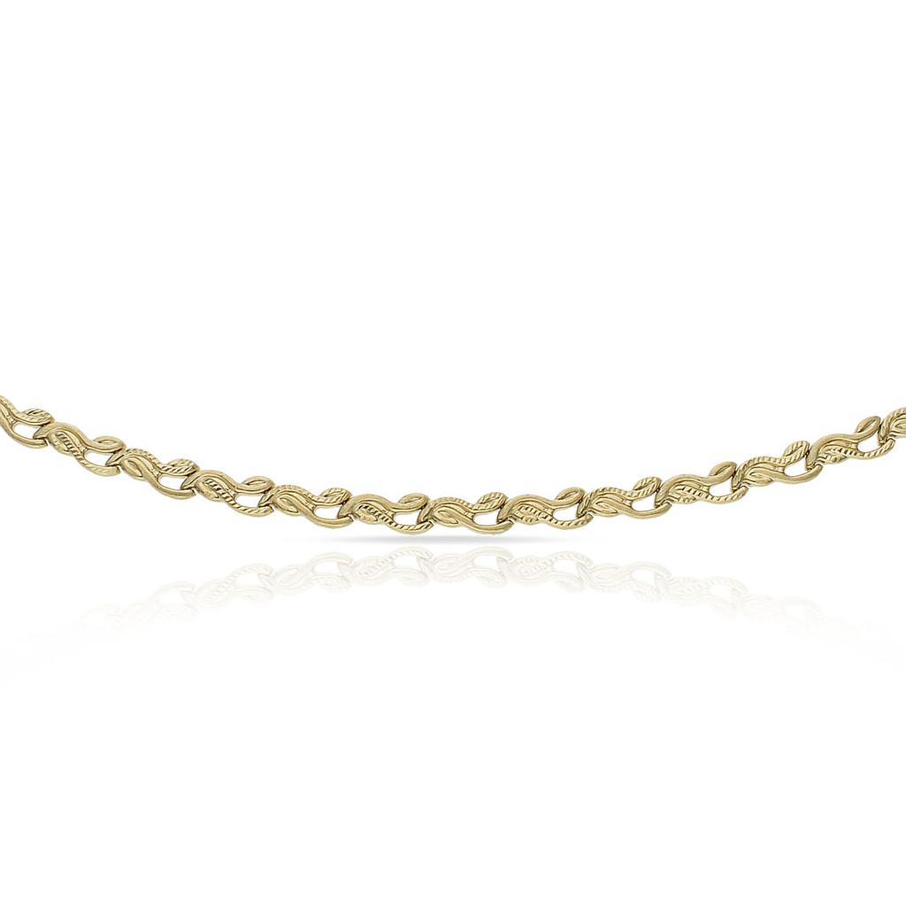 PULSERA ORO 18KL BICOLOR TROQUELADA