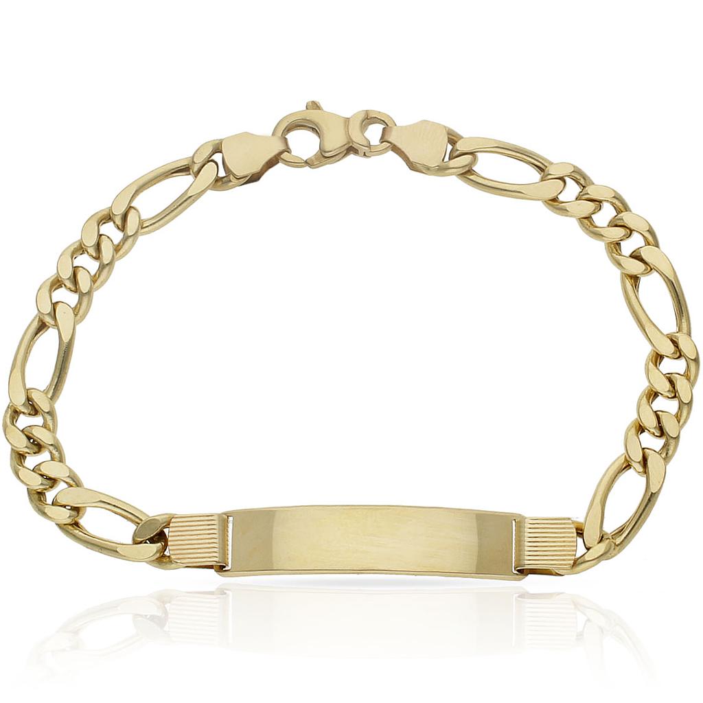 PULSERA ORO 18KL 3x1 PLACA