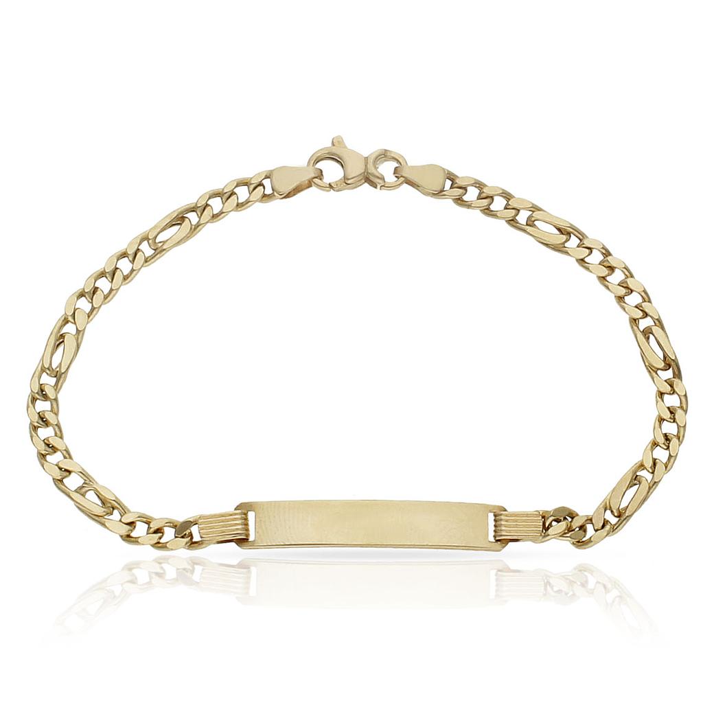 PULSERA ORO 18KL HUECA PLACA