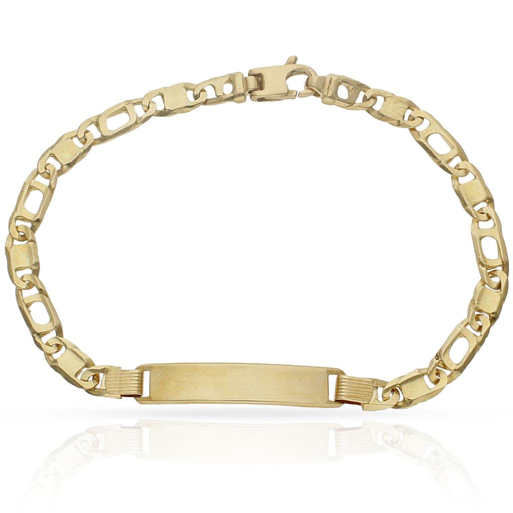PULSERA ORO 18KL FUNDIDA PLACA