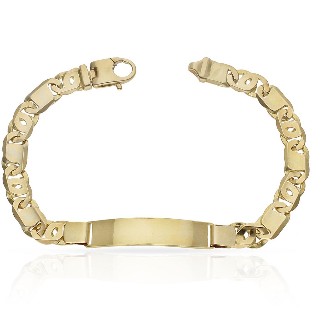 PULSERA ORO 18KL FUNDIDA PLACA