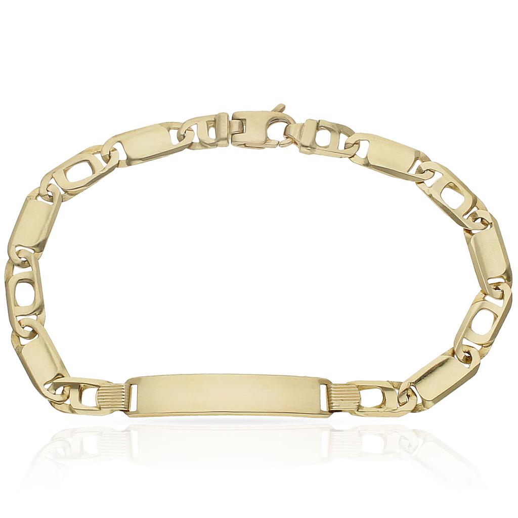 PULSERA ORO 18KL FUNDIDA PLACA