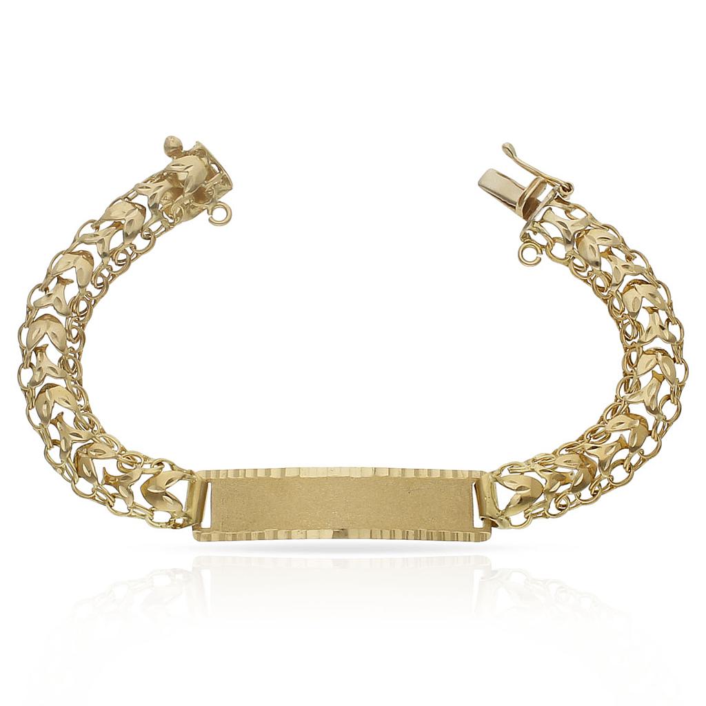 PULSERA ORO 18KL PRINCESA PLACA - 9MM