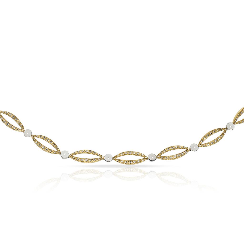 PULSERA ORO 18KL BICOLOR TALLADA