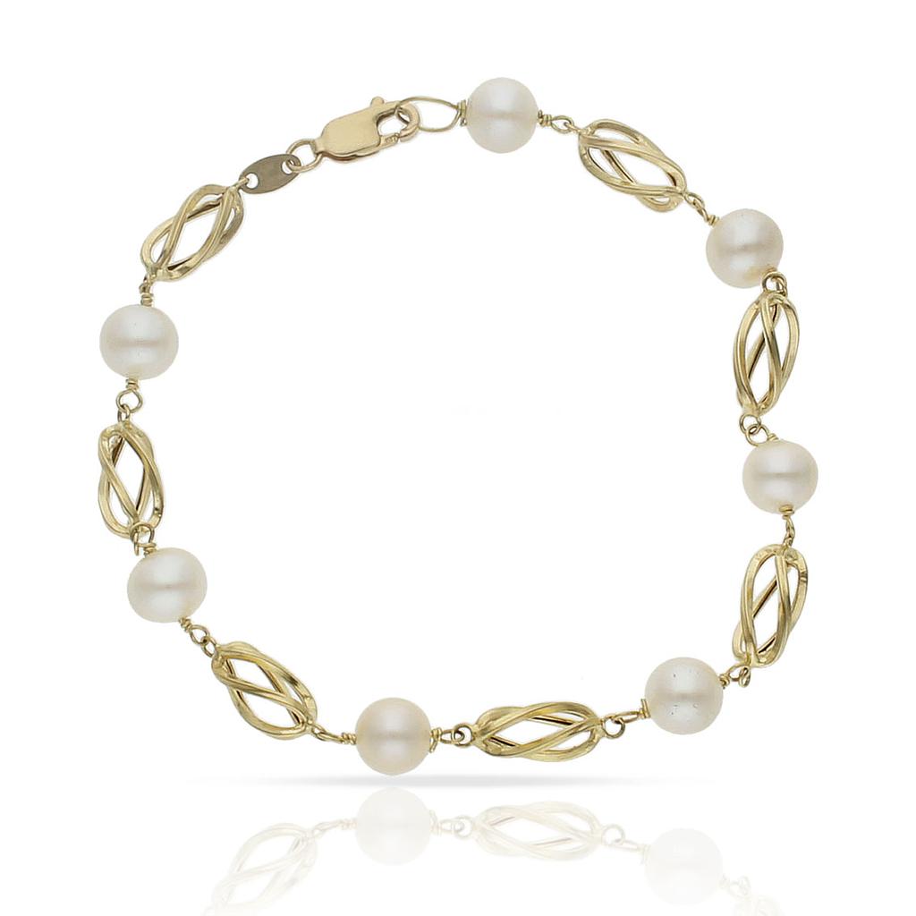 PULSERA ORO 18KL PERLA JOFA