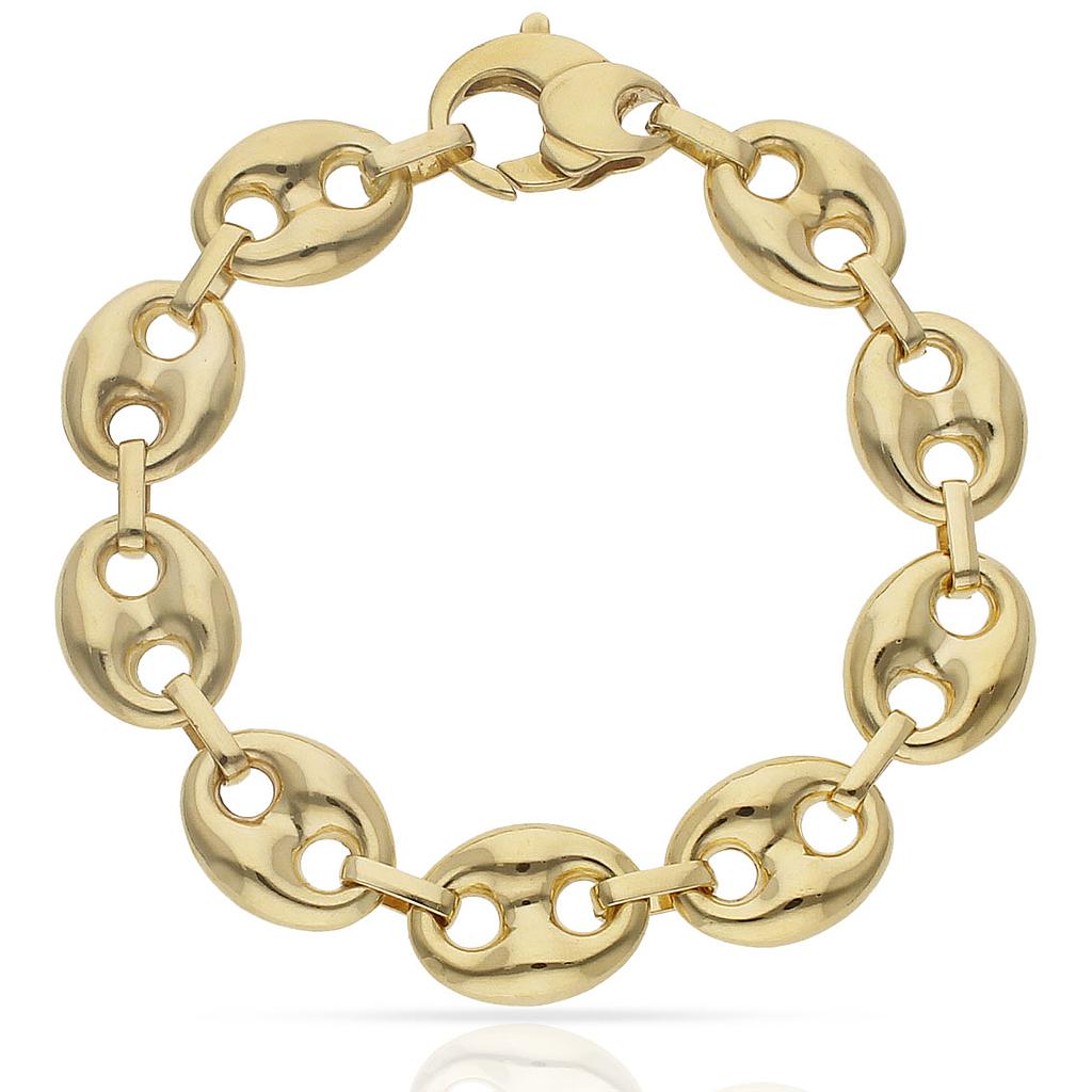 PULSERA ORO 18KL HUECA CALABROTE - 14MM