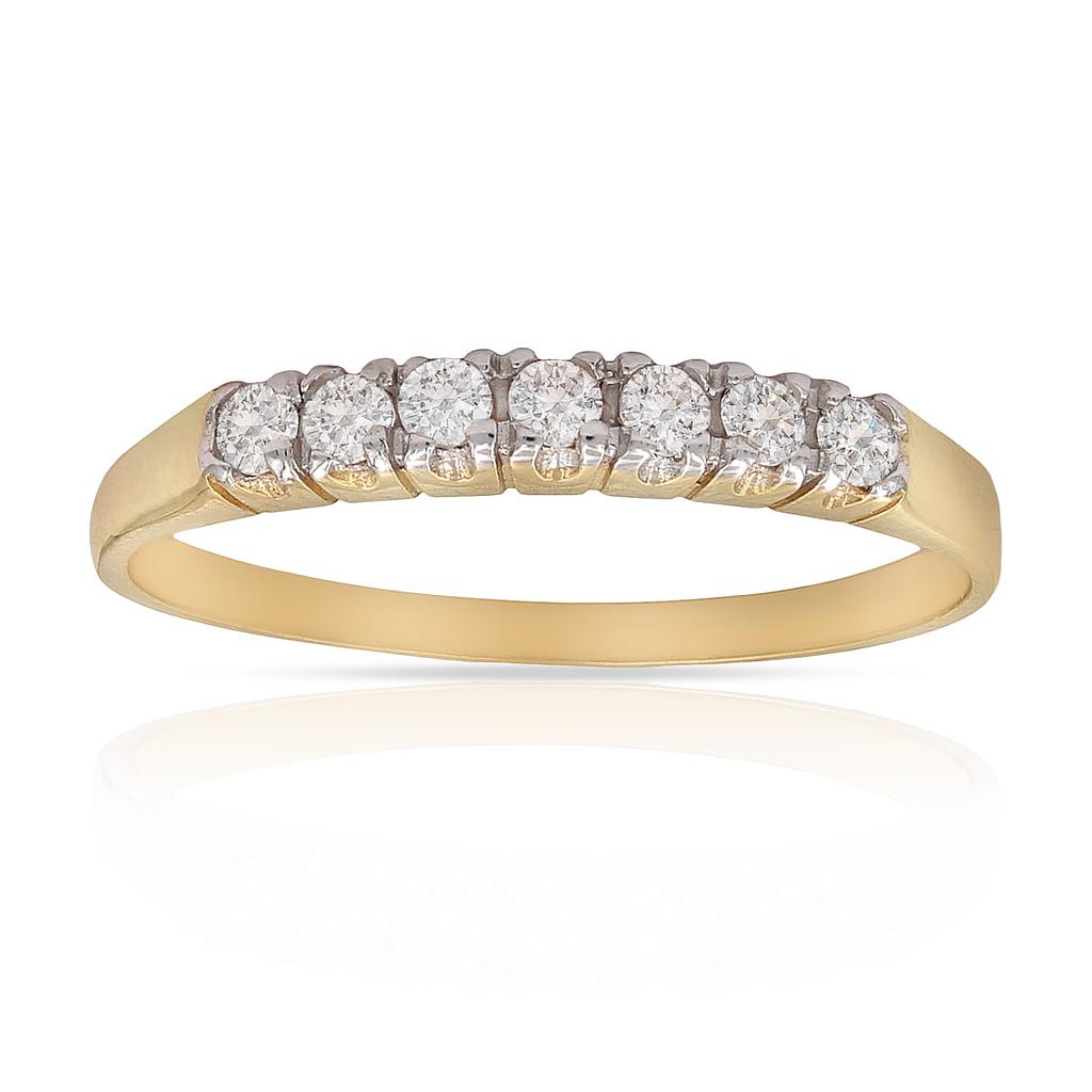 SORTIJA ORO 18KL BICOLOR CIRCONITAS